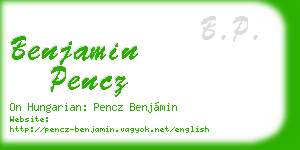benjamin pencz business card